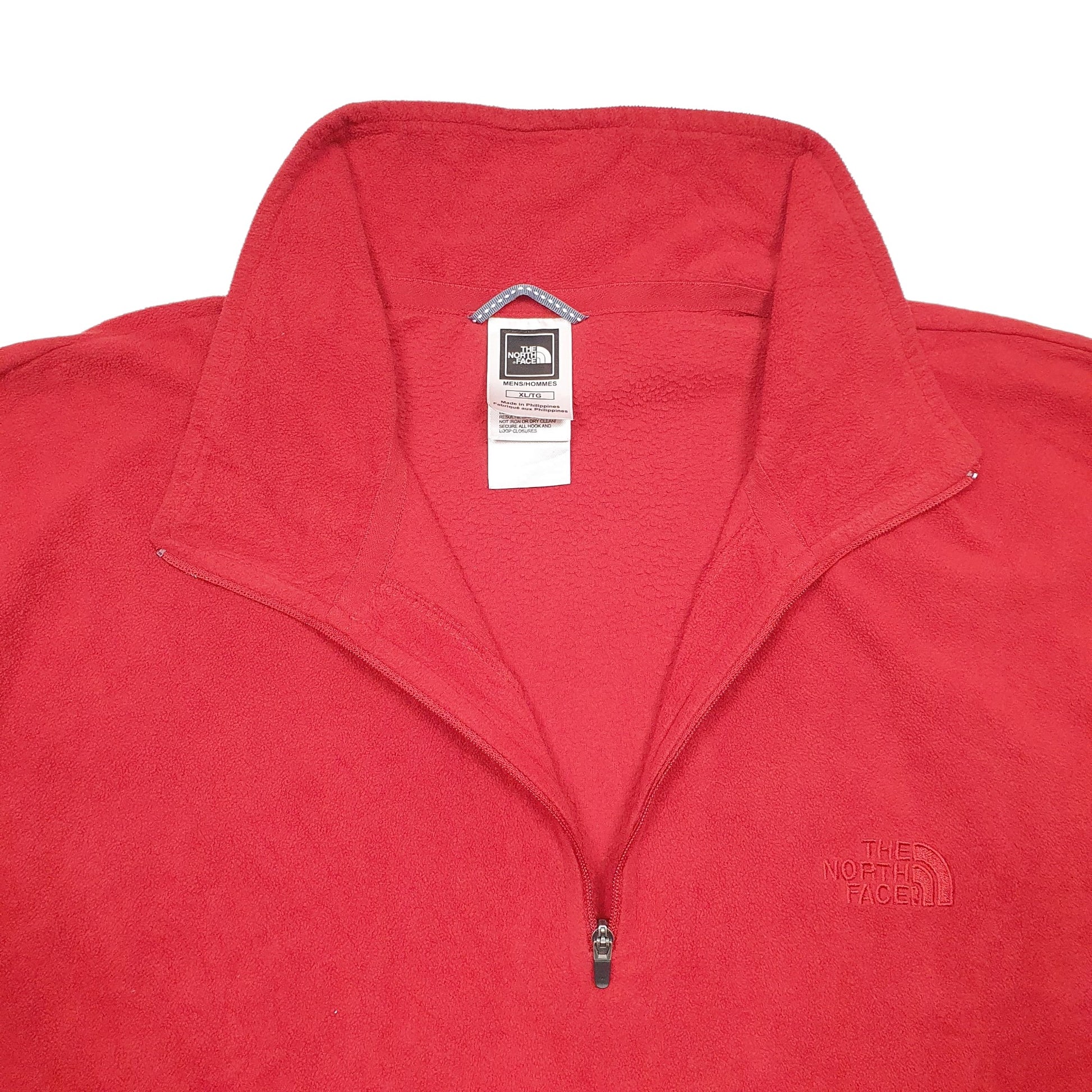 Mens Red The North Face  Quarter Zip Jumper