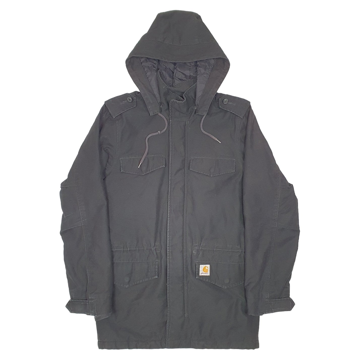 Mens Black Carhartt Hickman WIP Miltary m65  Coat