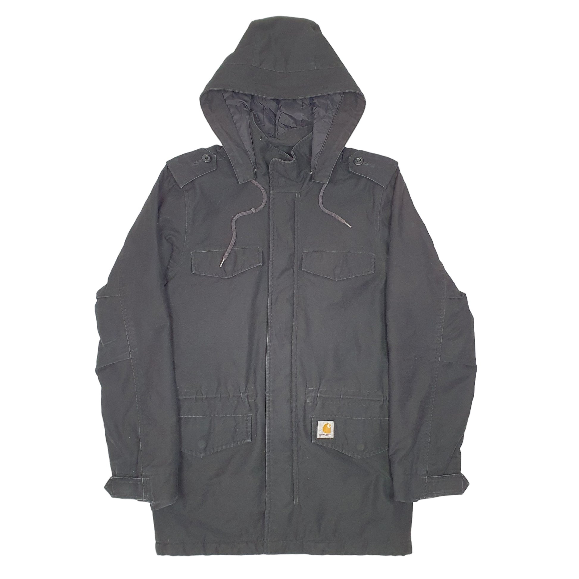 Mens Black Carhartt Hickman WIP Miltary m65  Coat