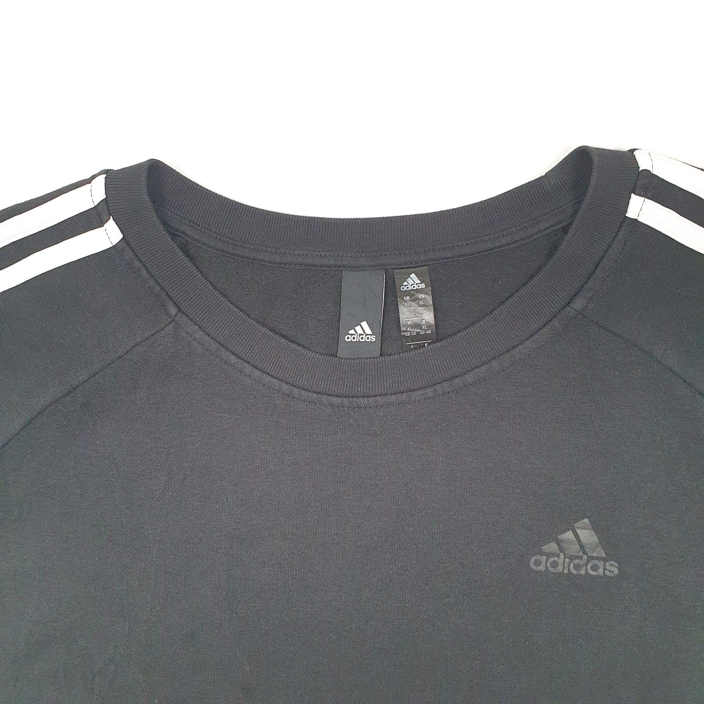 Womens Black Adidas  Crewneck Jumper