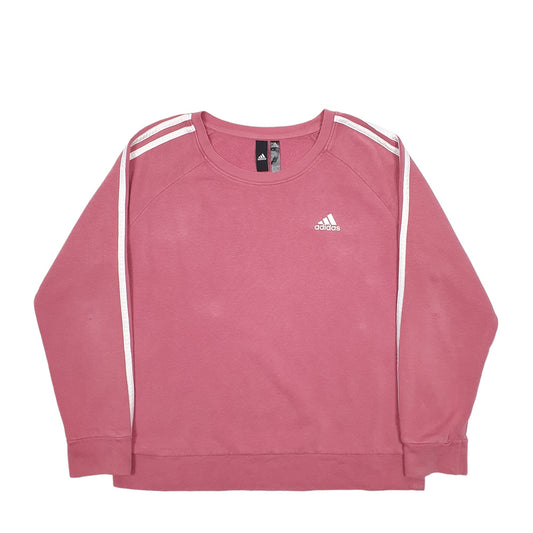 Womens Pink Adidas  Crewneck Jumper