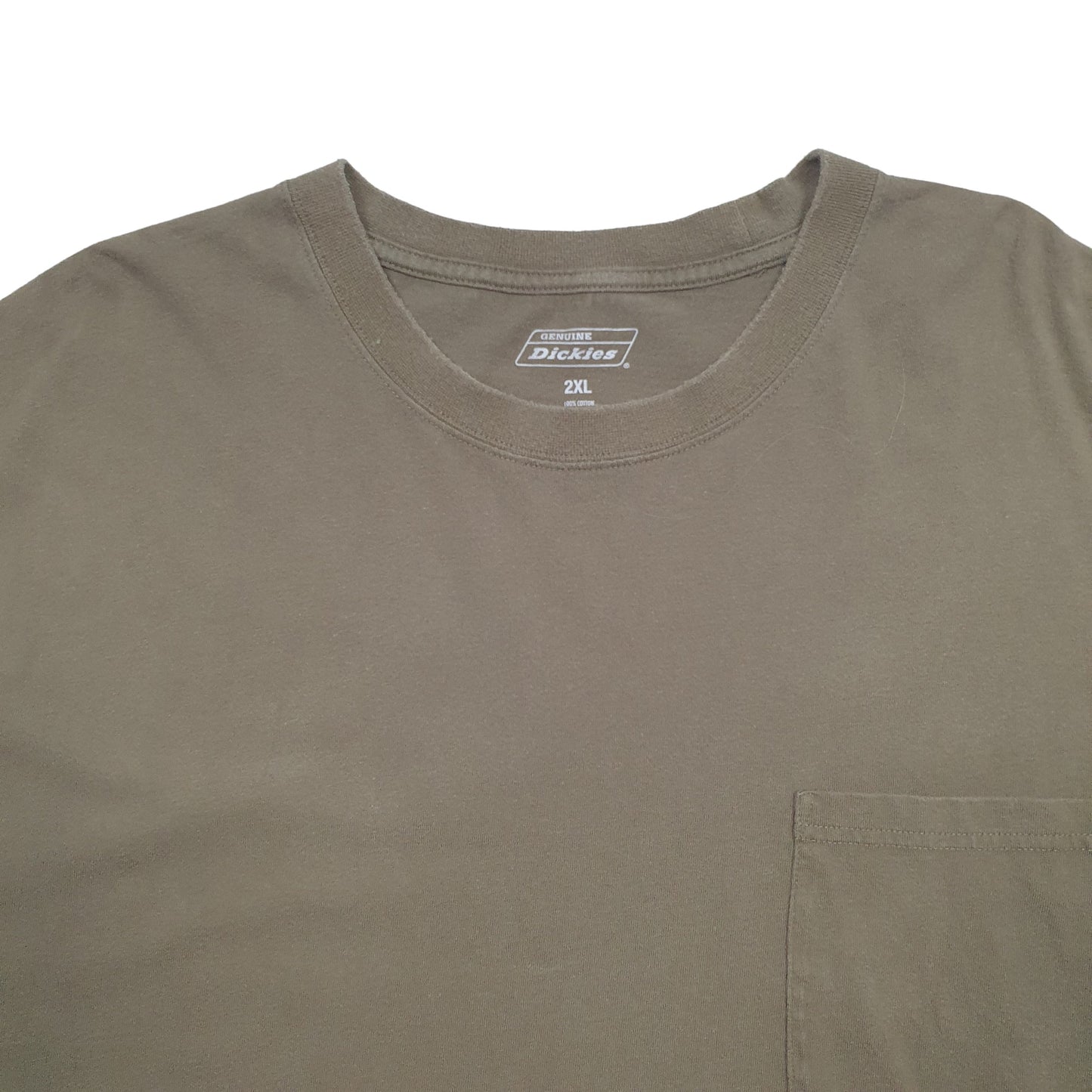 Mens Khaki Dickies  Short Sleeve T Shirt