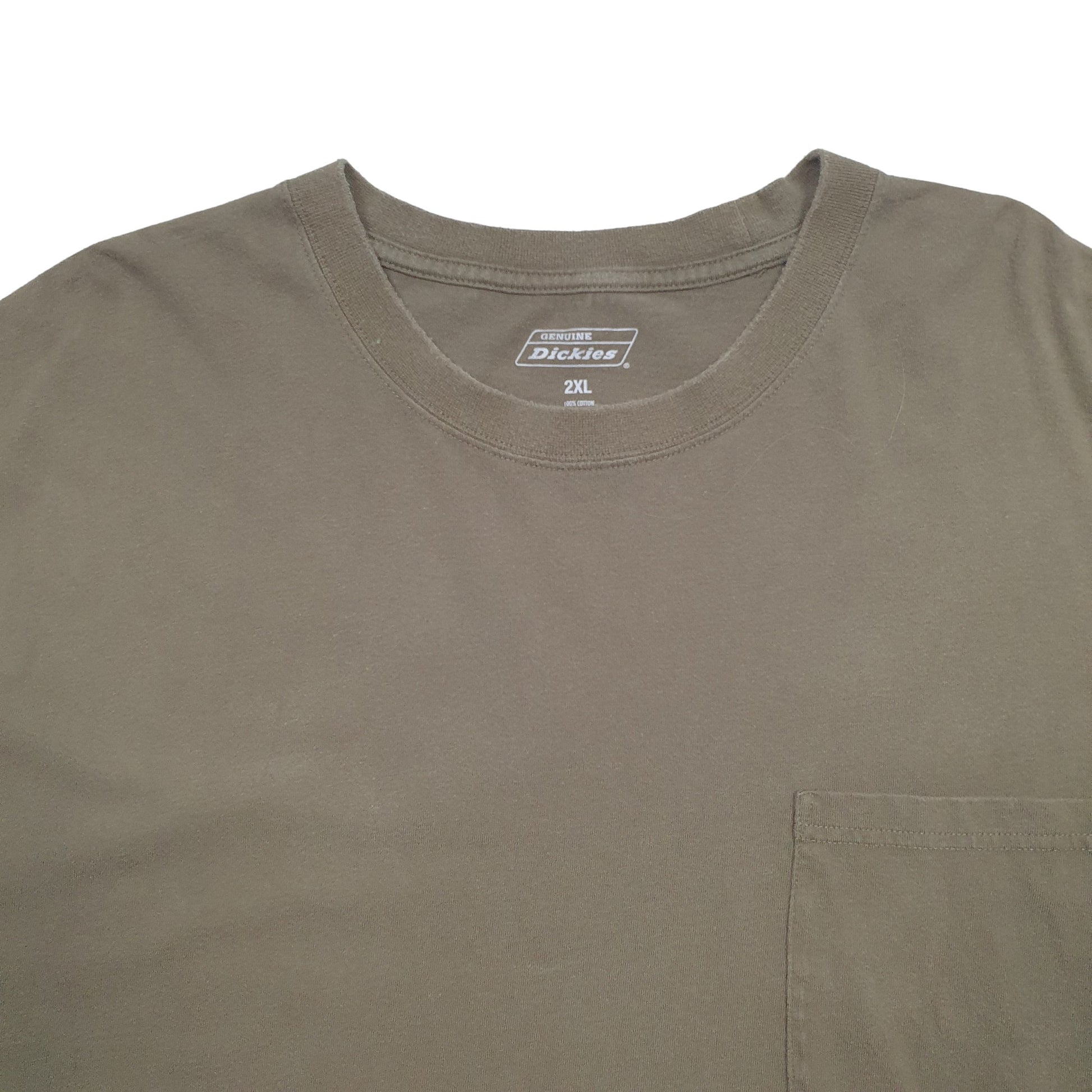 Mens Khaki Dickies  Short Sleeve T Shirt