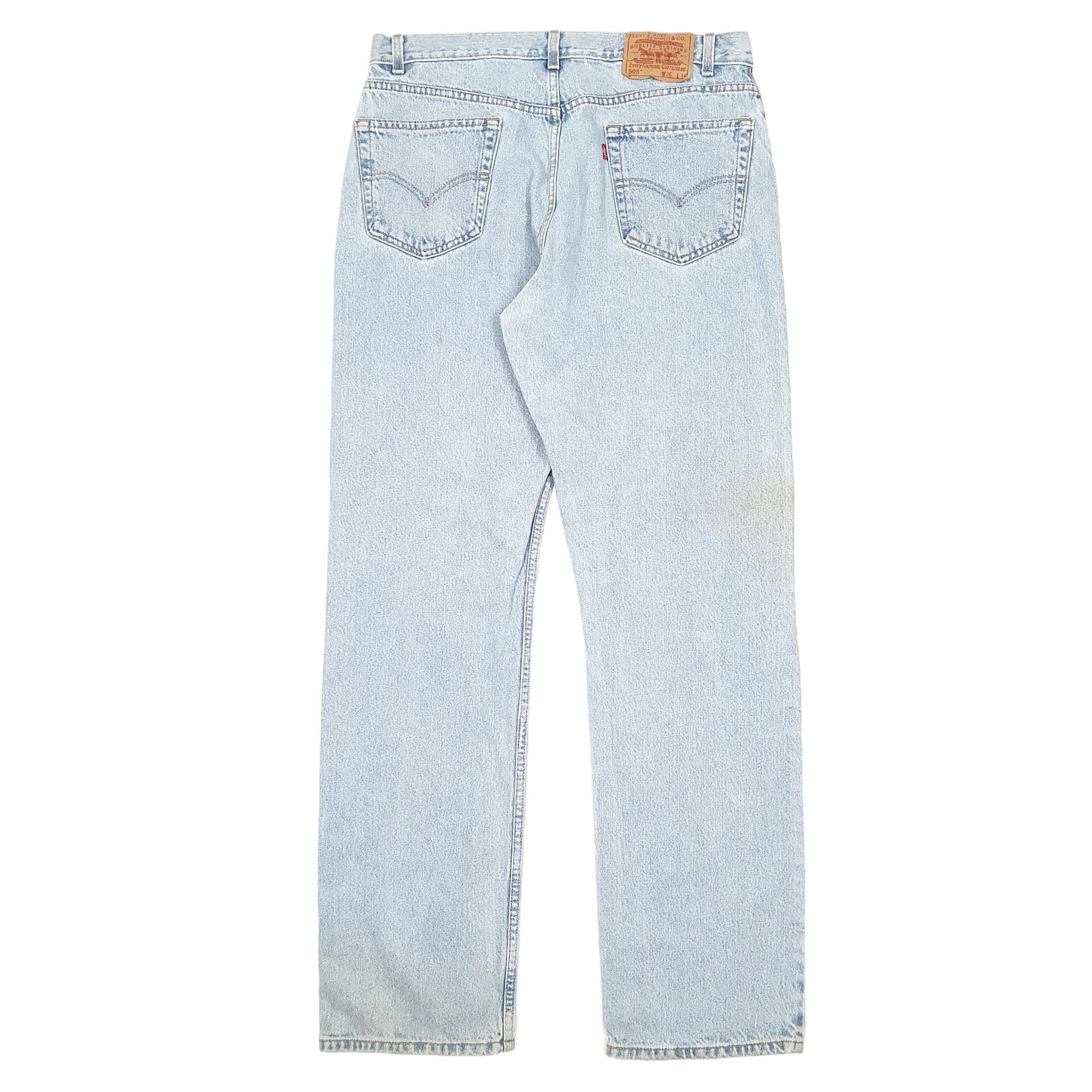 Mens Blue Levis Vintage 90s 505 JeansW36 L34