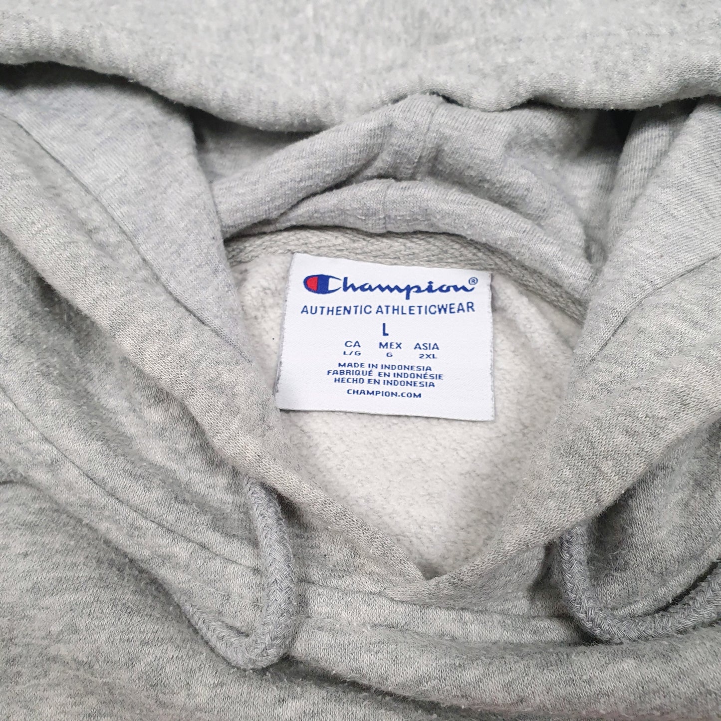 Mens Grey Champion Athletic Dept Hoodie Jumper