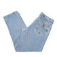 Mens Blue Carhartt Cotton Lined Insulated Casual JeansW34 L32