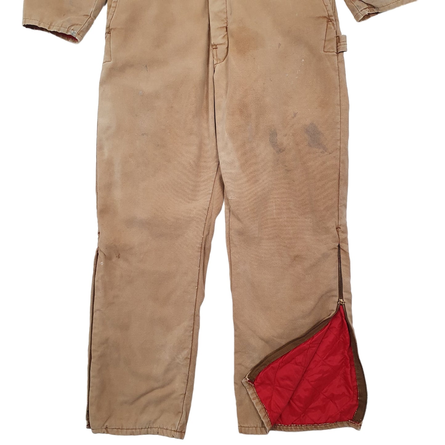Mens Brown Walls Zero Zone Quilted Overalls Coveralls  Coat