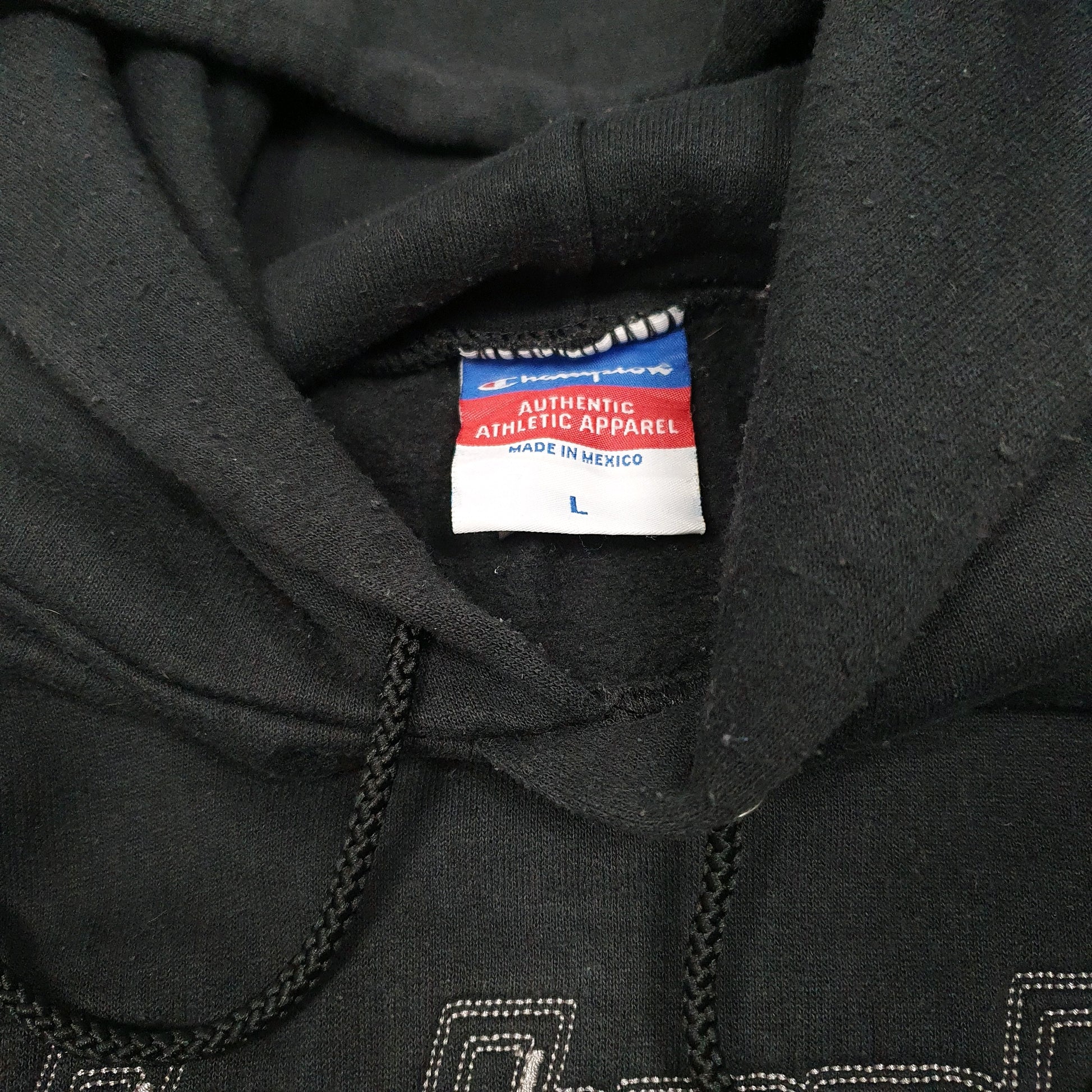 Mens Black Champion Santa Barbara University Of California Hoodie Jumper