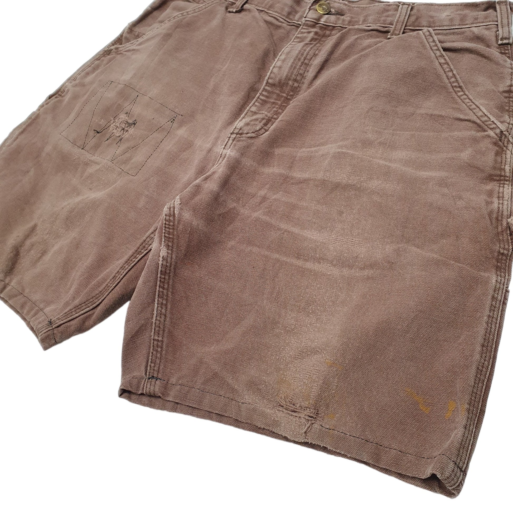 Mens Brown Carhartt B11 Carpenter Shorts