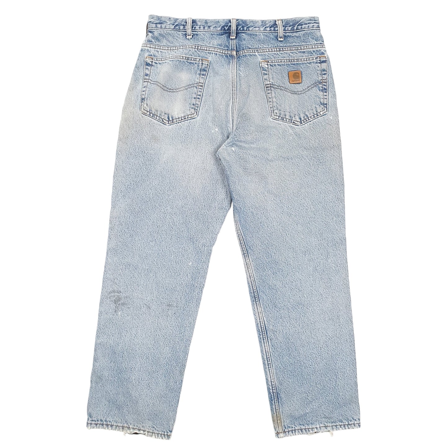 Mens Blue Carhartt Polyester lined Insulated B155 JeansW36 L30