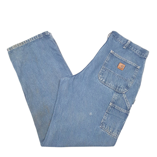 Mens Blue Carhartt Carpenter B13 JeansW36 L34