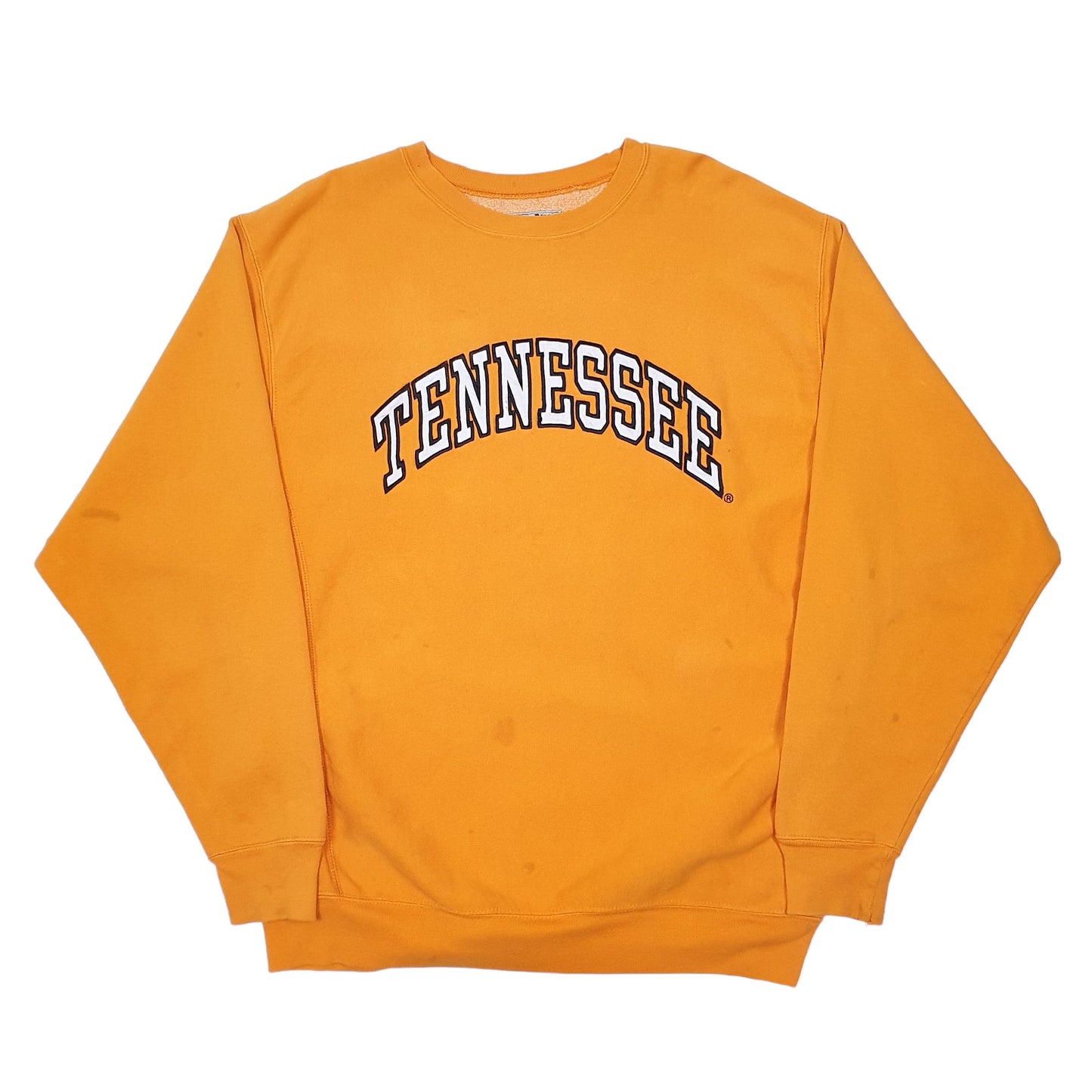 Mens Orange Steve And Barry's Reverse Weave Tennesse Crewneck Jumper