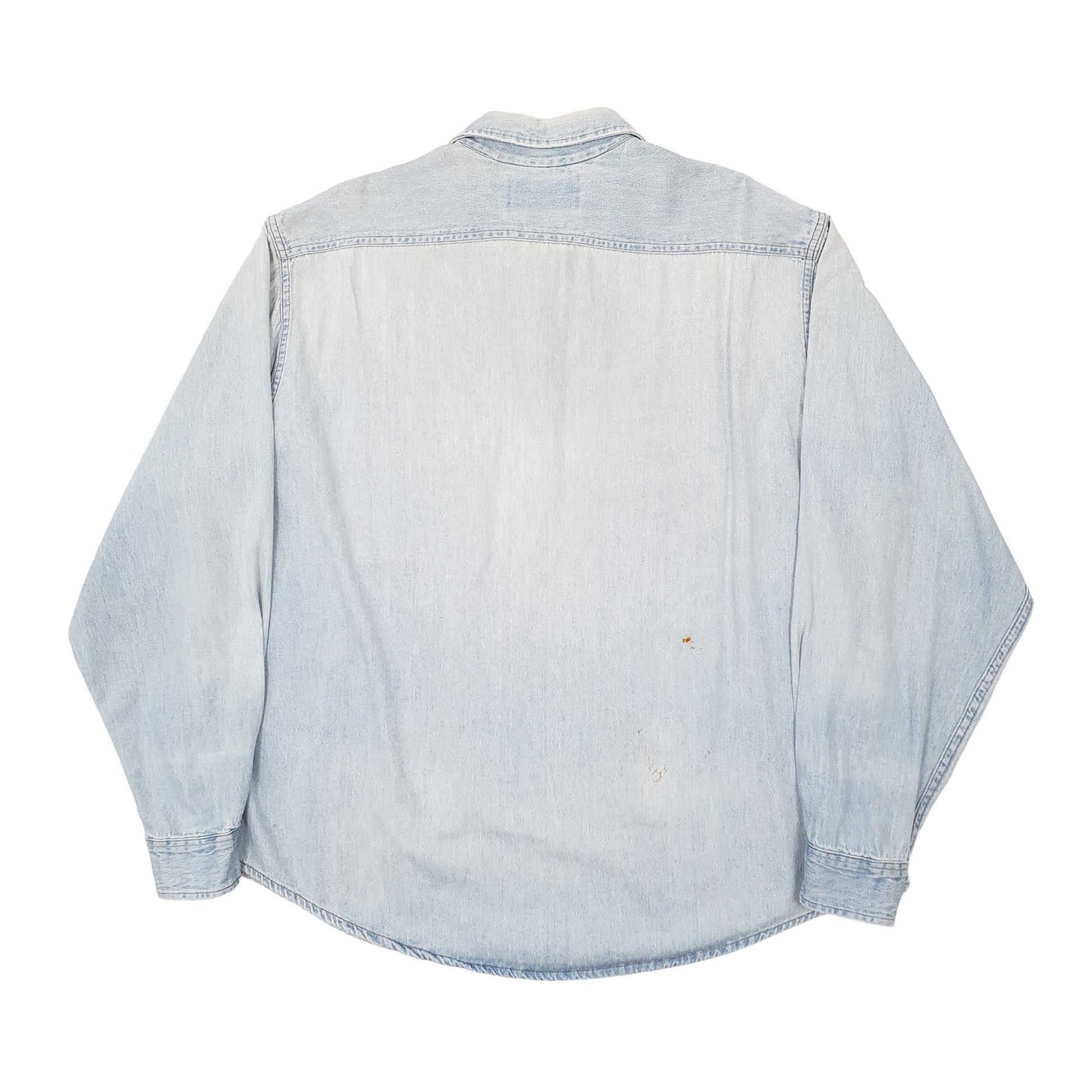 Mens Blue Harley Davidson Overshirt Quarter Zip Full Zip Coat