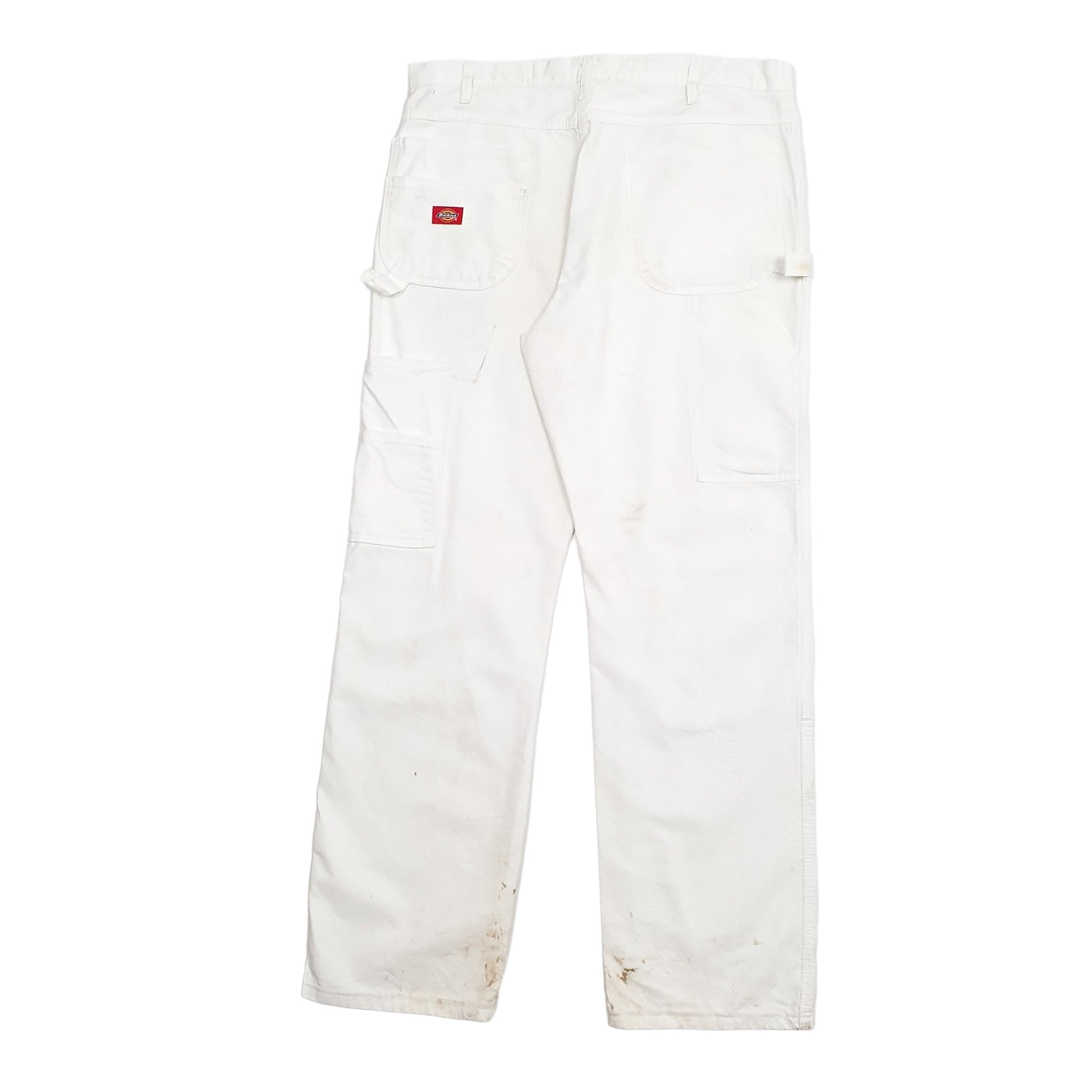 Mens White Dickies Painters Carpenter Trousers