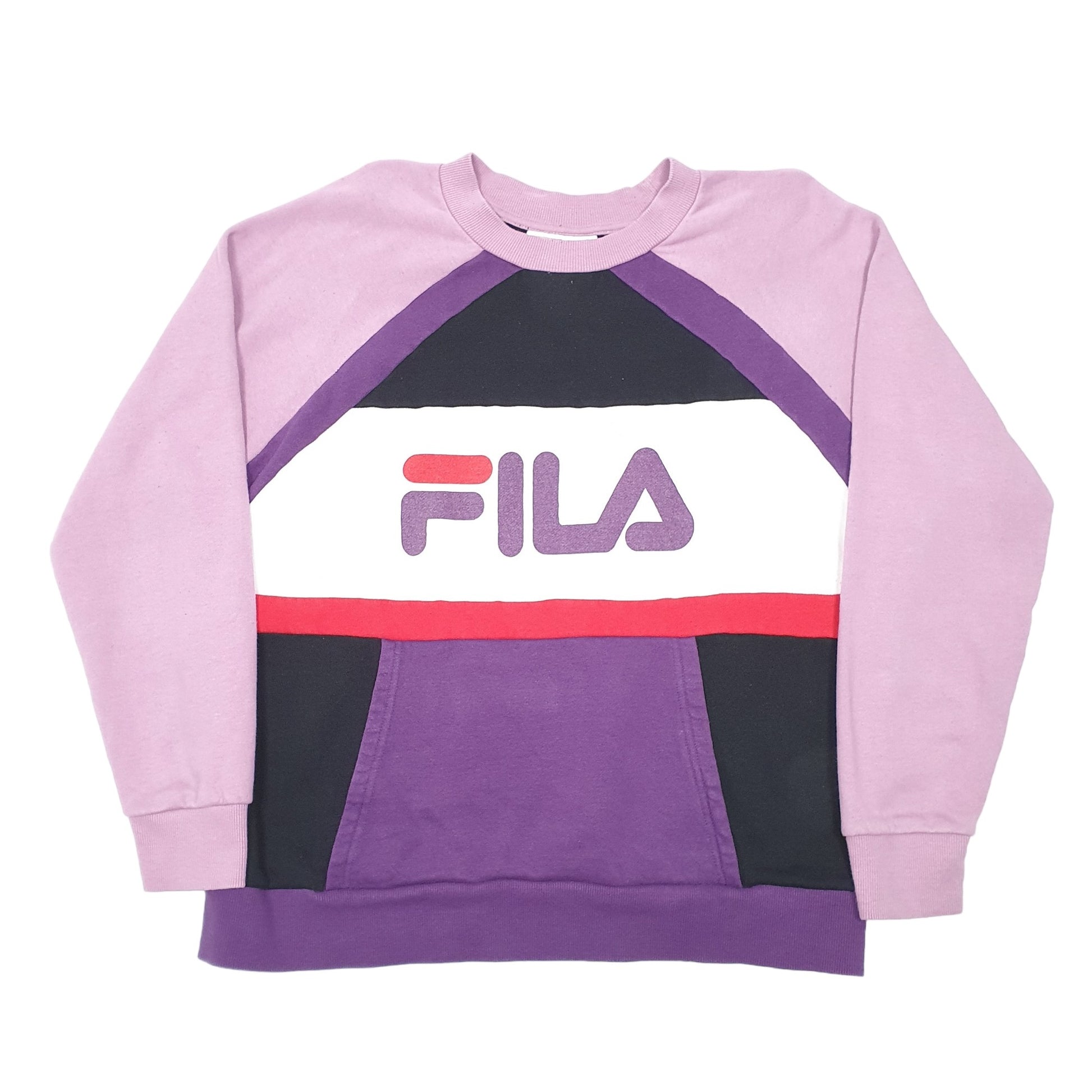 Mens Purple Fila  Crewneck Jumper