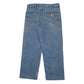 Mens Blue Carhartt B172 Lined Thermal Winter Casual JeansW32 L26