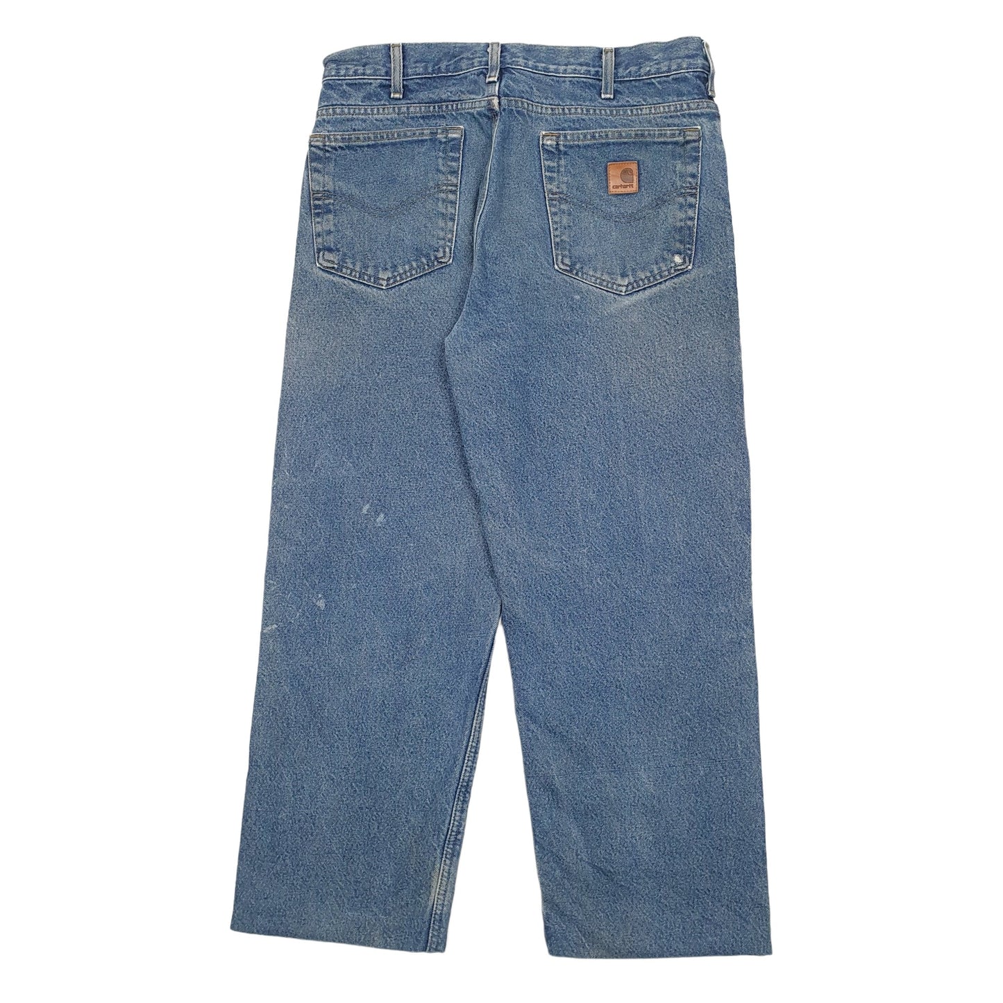 Mens Blue Carhartt B172 Lined Thermal Winter Casual JeansW32 L26