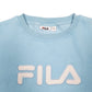 Womens Blue Fila Spellout Crewneck Jumper