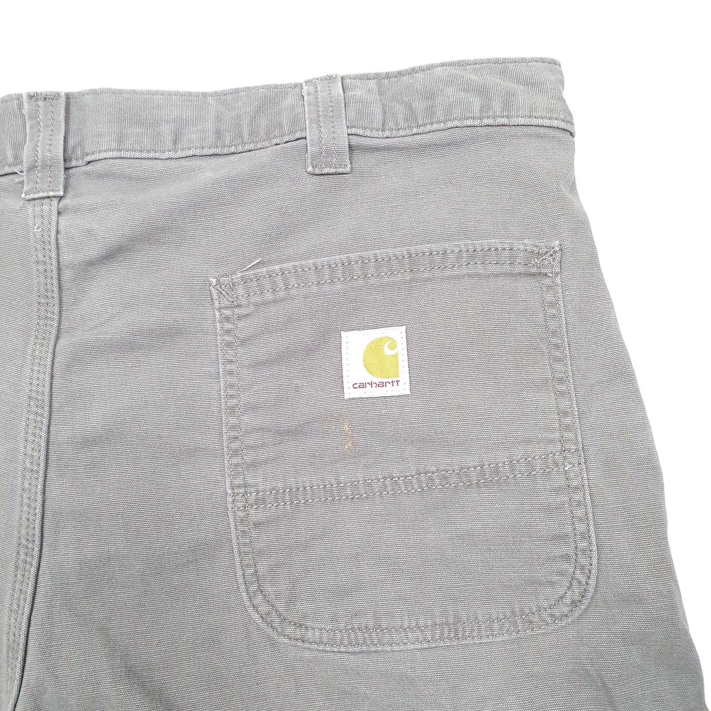 Mens Grey Carhartt Relaxed Stretch Carpenter Shorts