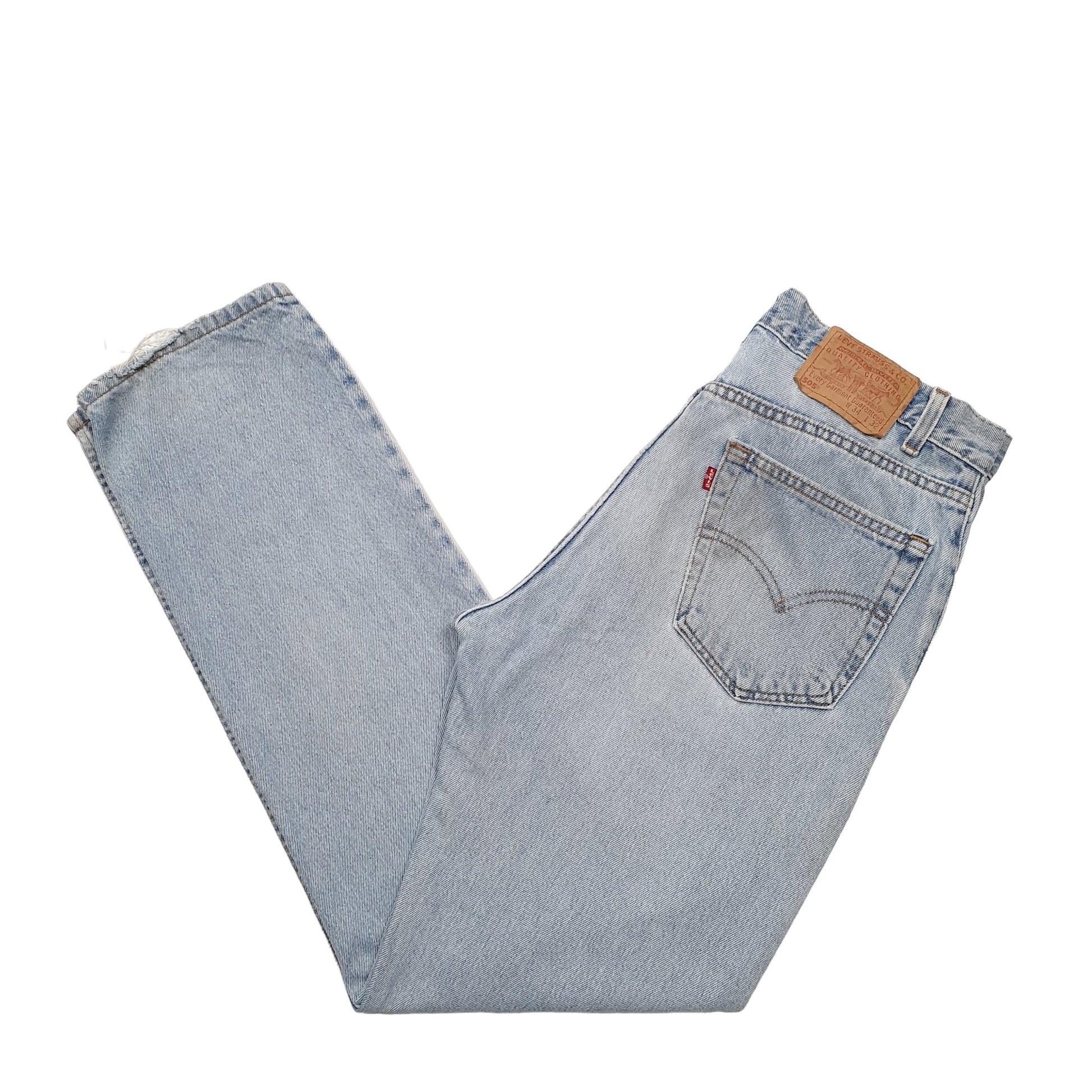 Mens Blue Levis  505 JeansW34 L32