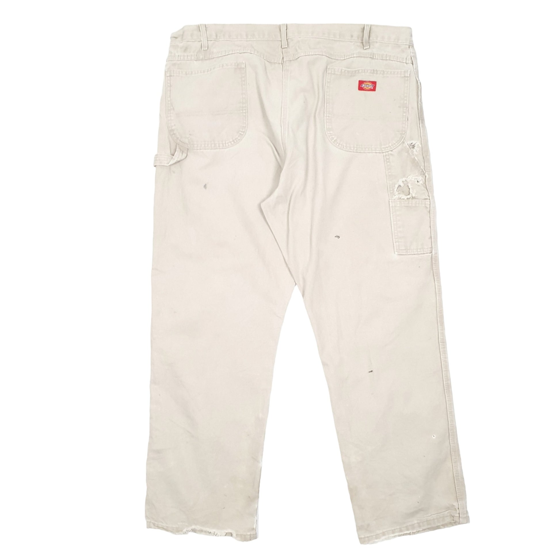 Mens Beige Dickies  Carpenter Trousers