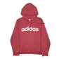 Womens Red Adidas Spellout Hoodie Jumper