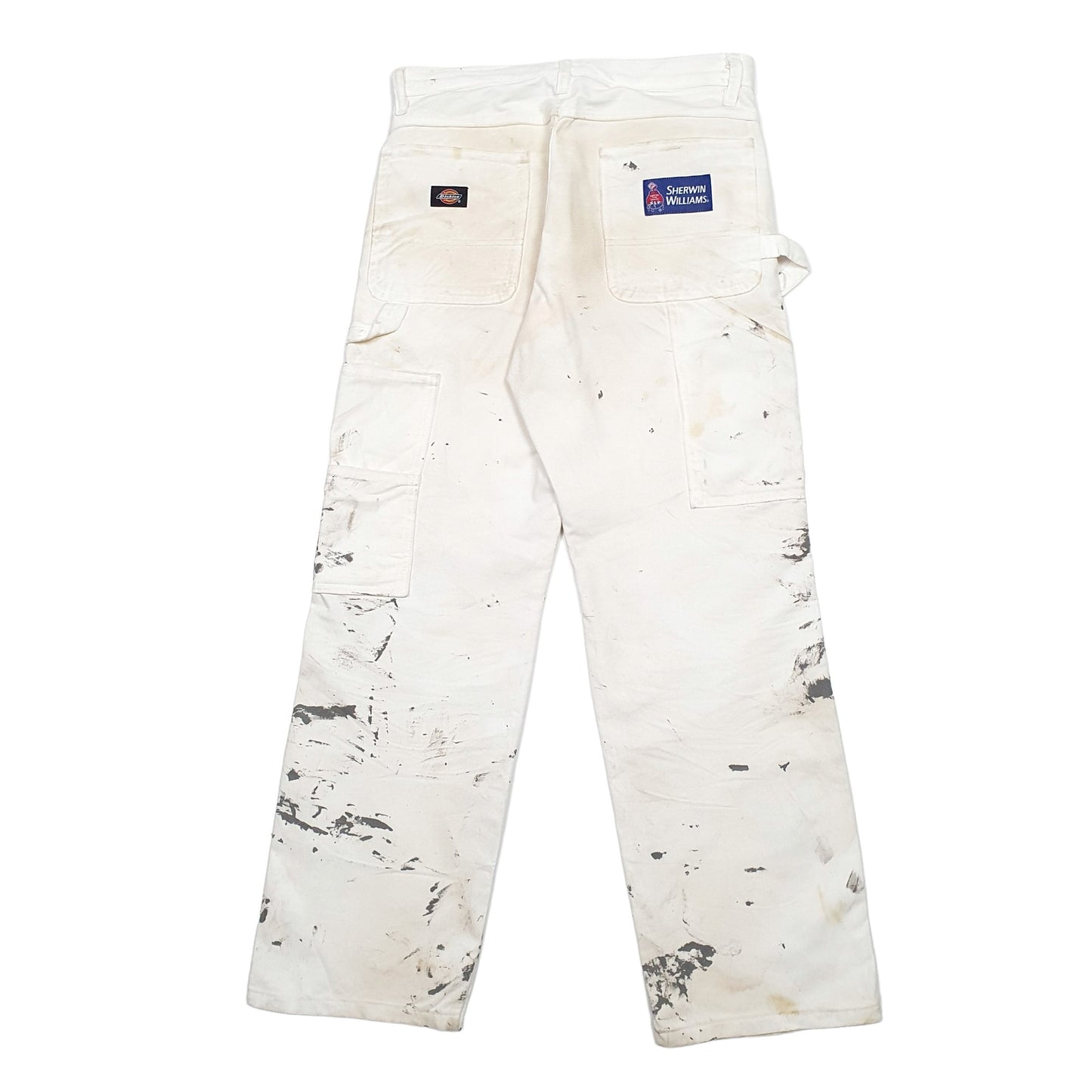 Mens White Dickies  Carpenter Trousers