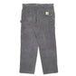 Mens Black Carhartt Double Knee Riveted Carpenter Trousers