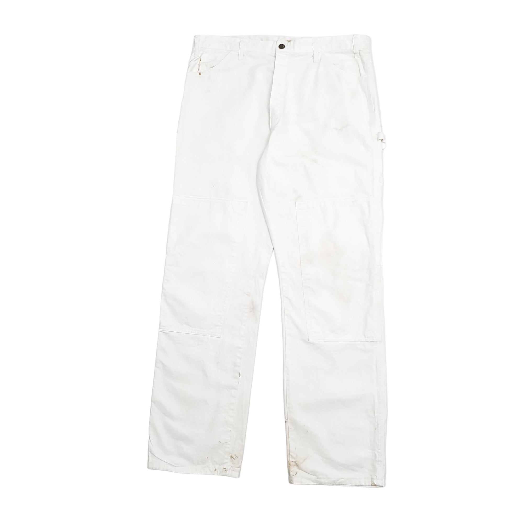 Mens White Dickies Painters Carpenter Trousers