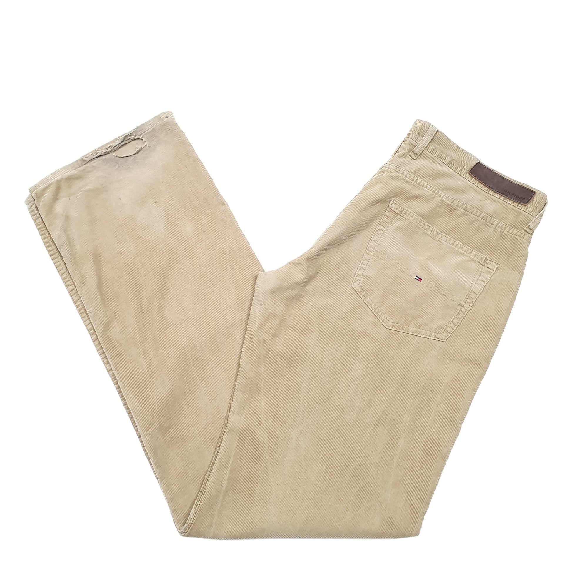 Mens Beige Tommy Hilfiger  Corduroy Trousers