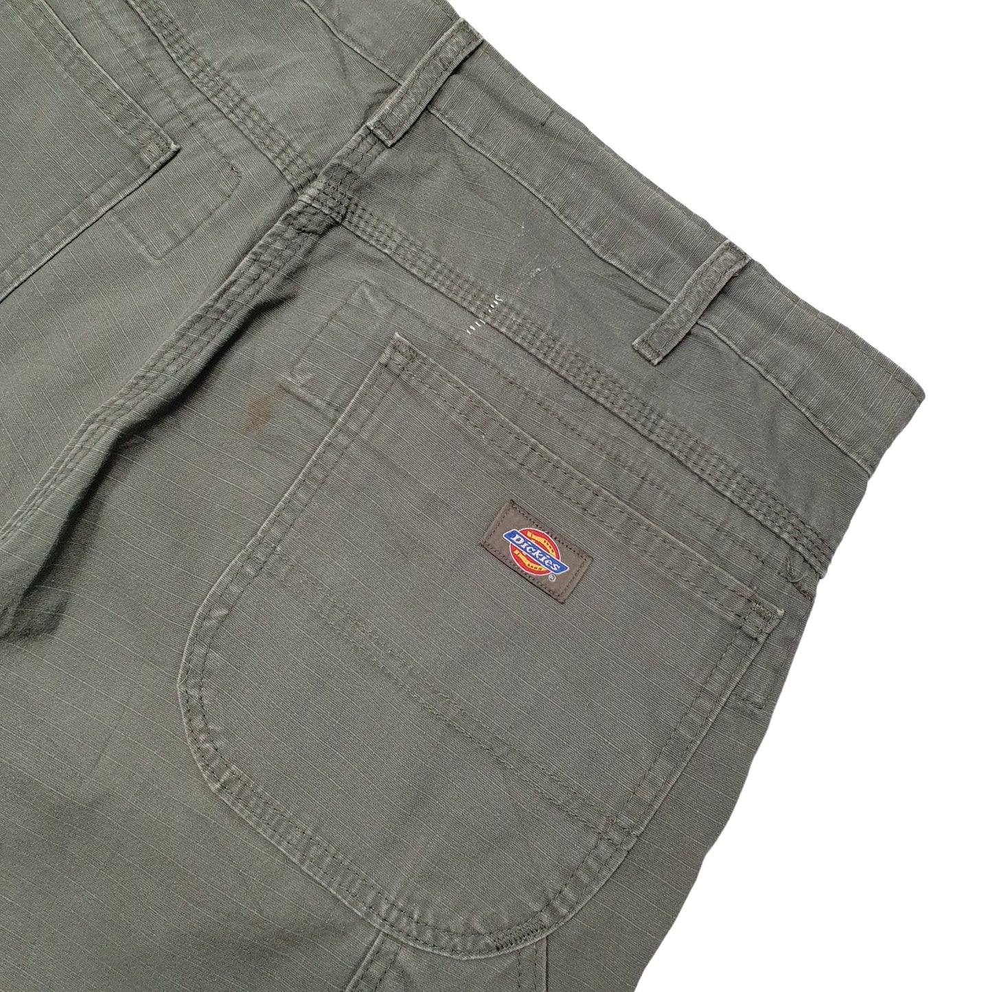 Mens Khaki Dickies Ripstop Denim Shorts
