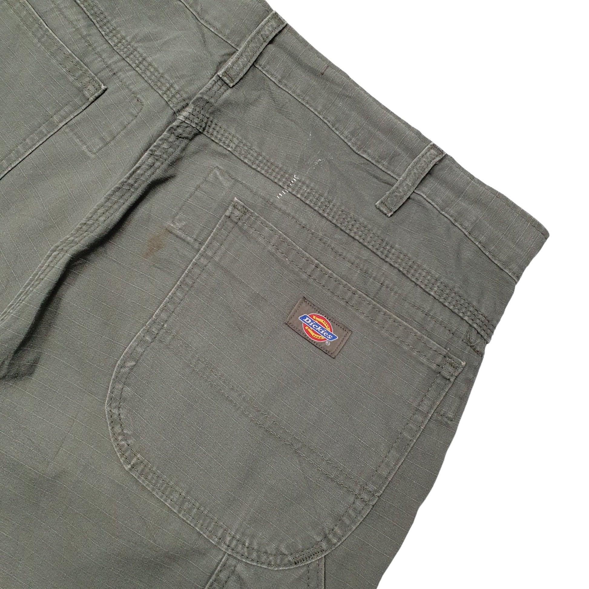 Mens Khaki Dickies Ripstop Denim Shorts