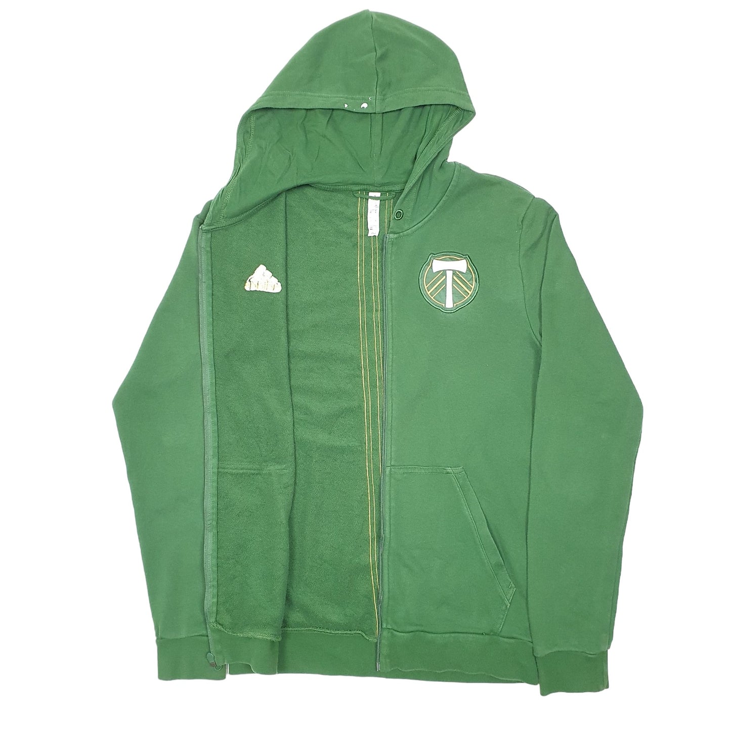 Womens Green Adidas Portland Timbers Soccer Hoodie Full Zip Jumper