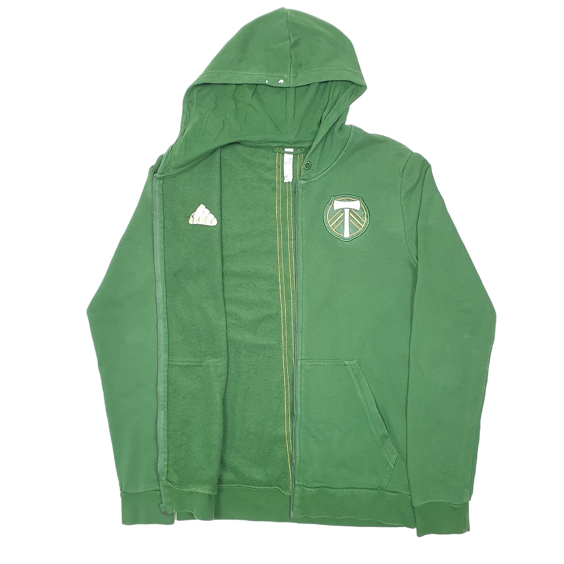 Womens Green Adidas Portland Timbers Soccer Hoodie Full Zip Jumper