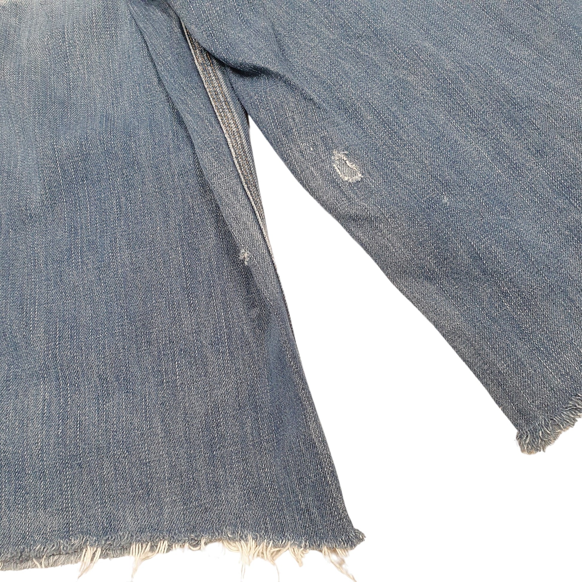 Mens Blue Carhartt Carpenter Cut Offs Denim Shorts