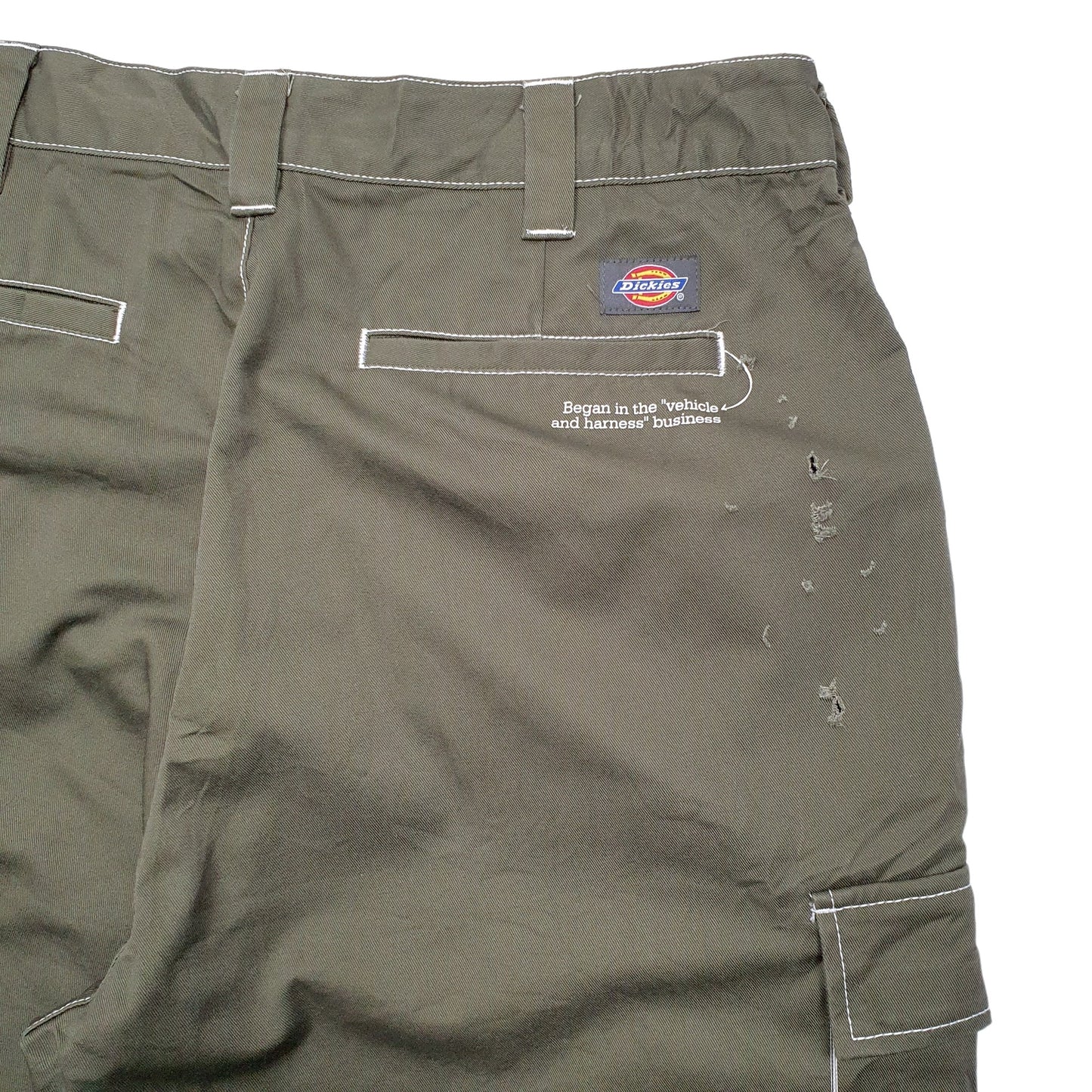 Mens Khaki Dickies  Cargo Trousers