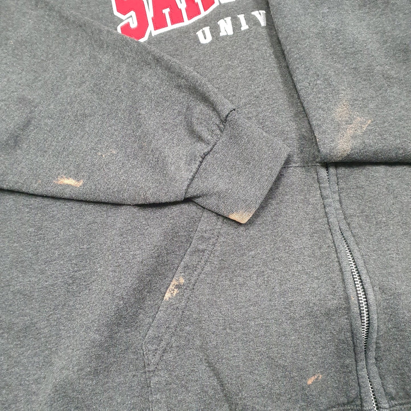 Mens Grey Champion Saint Joseph's University USA Hoodie Full Zip Jumper