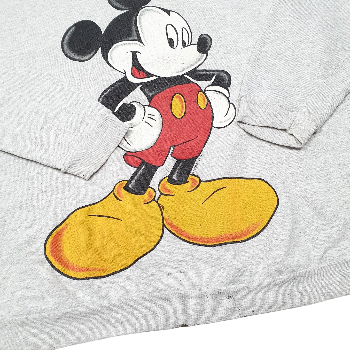 Mens Grey Mickey Mouse Disney Crewneck Jumper