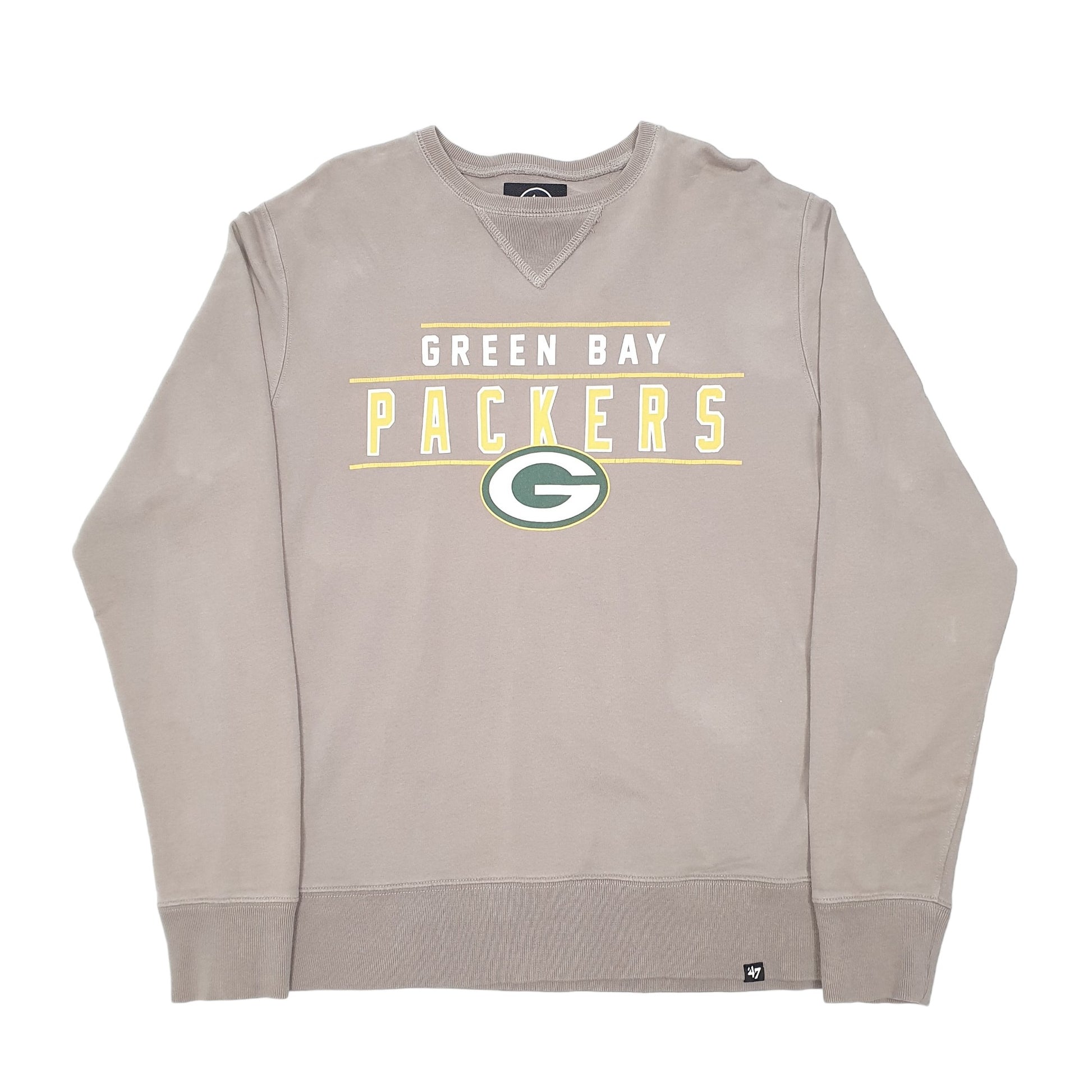 Mens Grey 47 NFL Green Bay Packers Football Crewneck Jumper