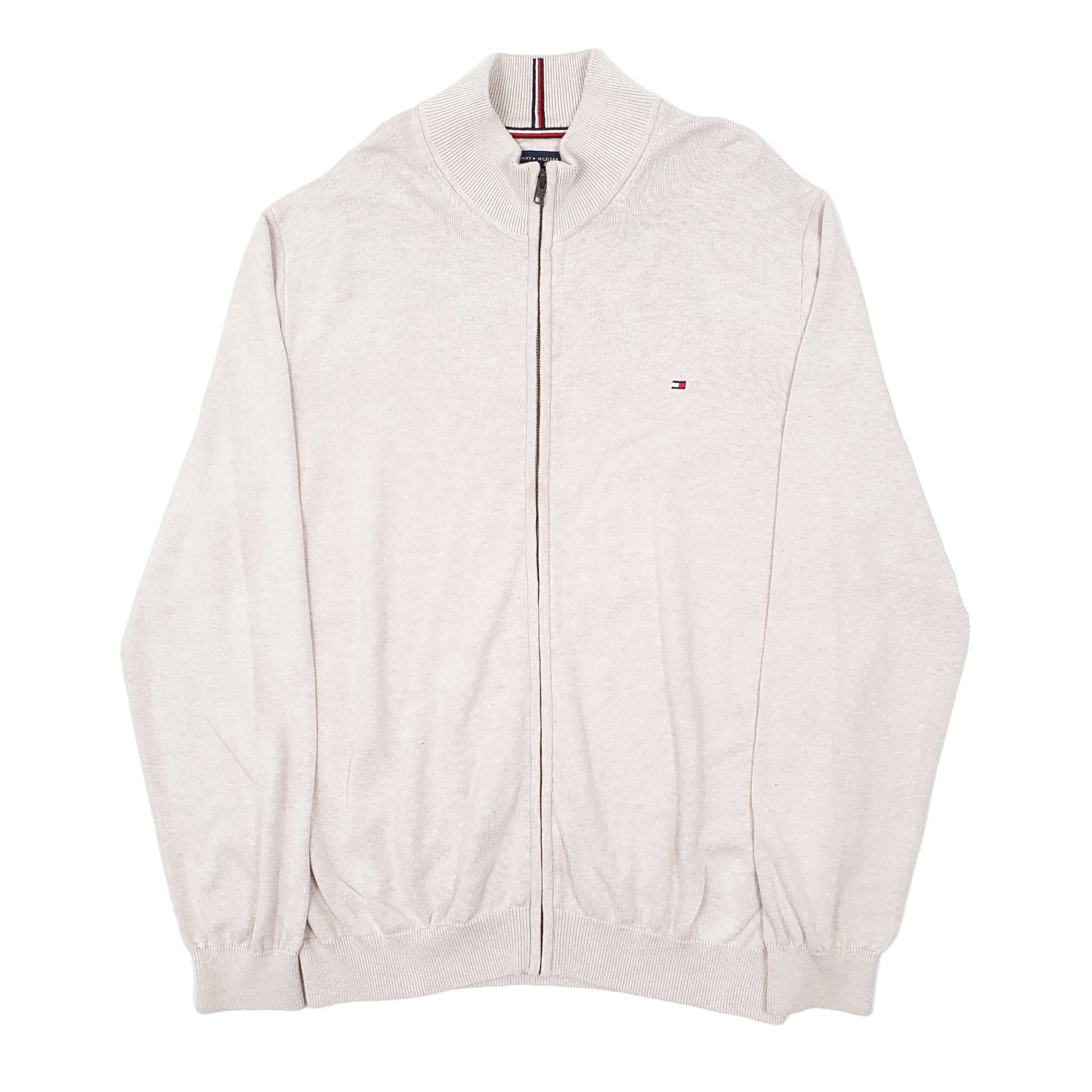 Mens Pink Tommy Hilfiger Cardigan Full Zip Jumper