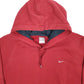Mens Red Nike Vintage 2000s Y2K Hoodie Jumper