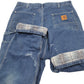 Mens Blue Carhartt Carpenter Cotton Lined Insulated B14 JeansW36 L34