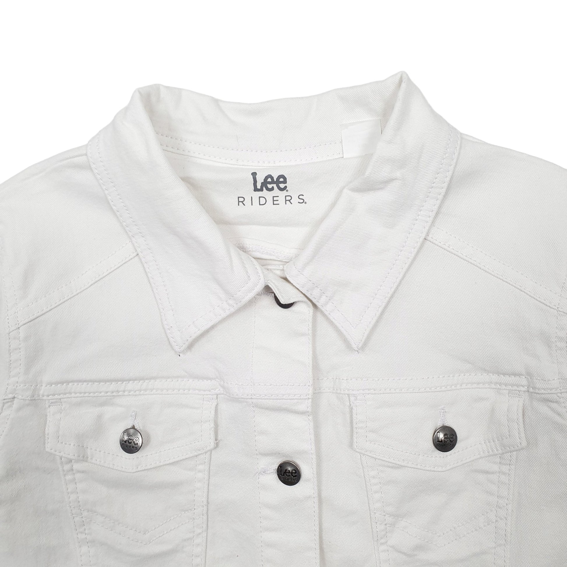 Womens White Lee Riders Trucker  Coat