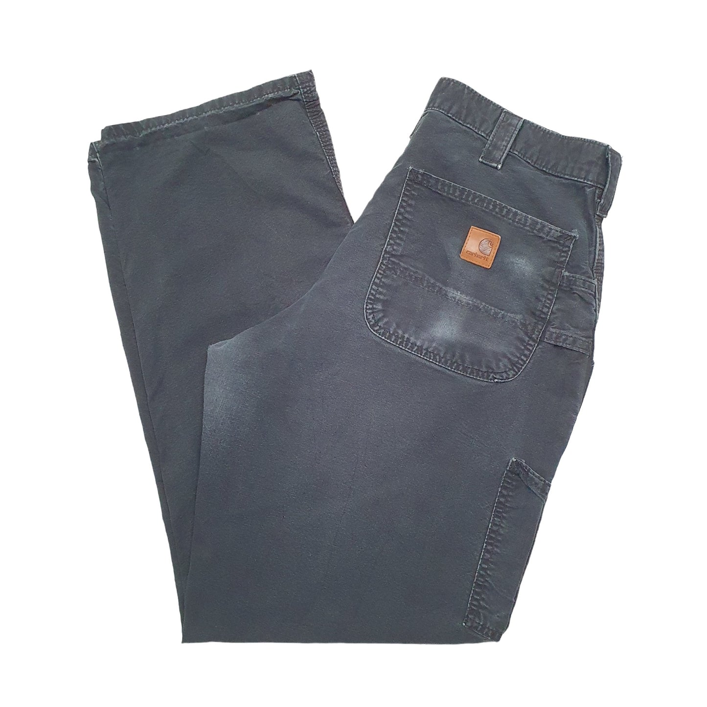 Mens Black Carhartt B151 Carpenter Trousers