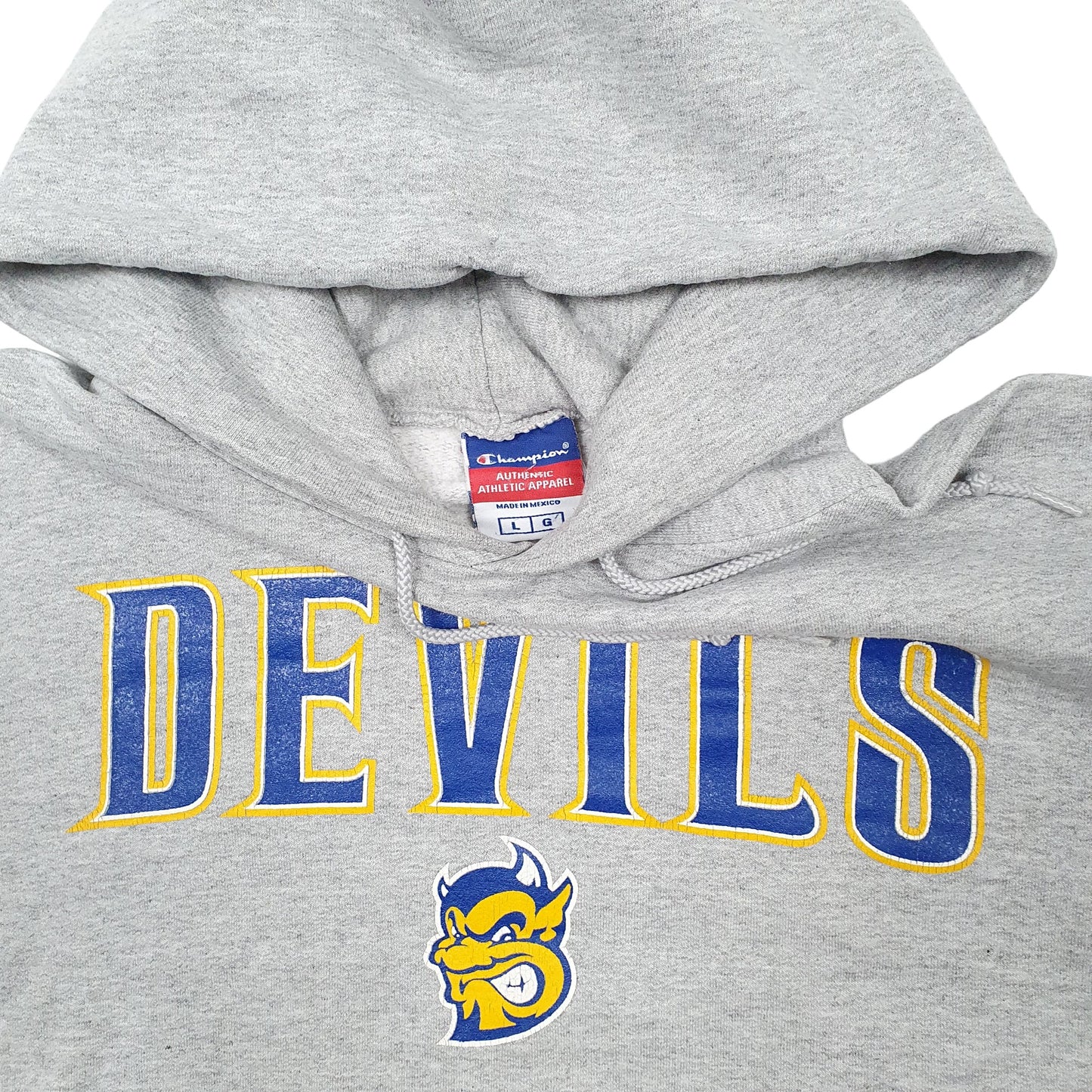 Mens Grey Champion USA College Devils Hoodie Jumper