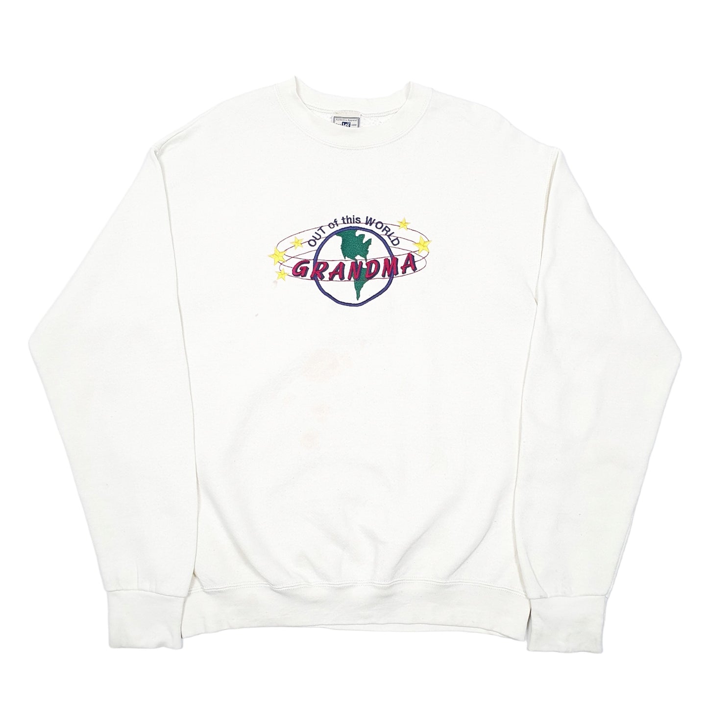 Mens Cream Lee Heavyweight Grandma Crewneck Jumper