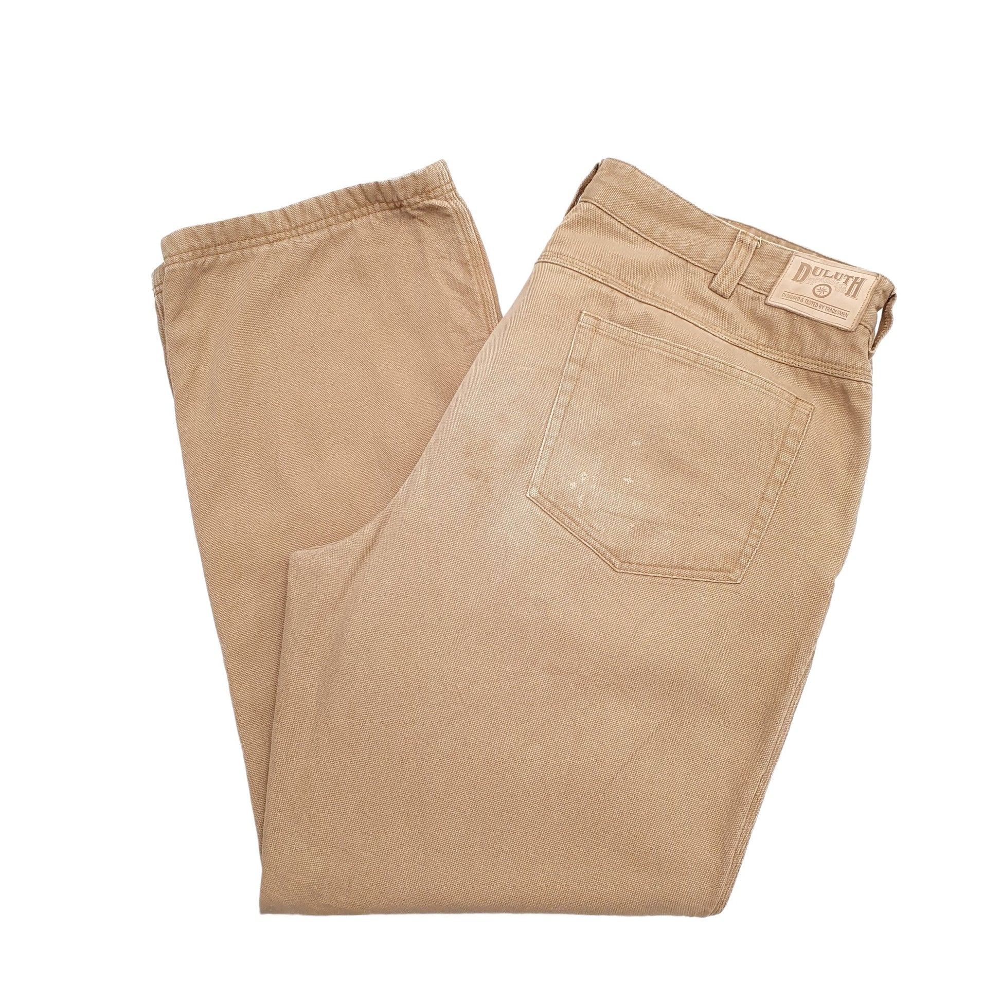 Mens Brown Duluth Lined Thermal Carpenter Trousers