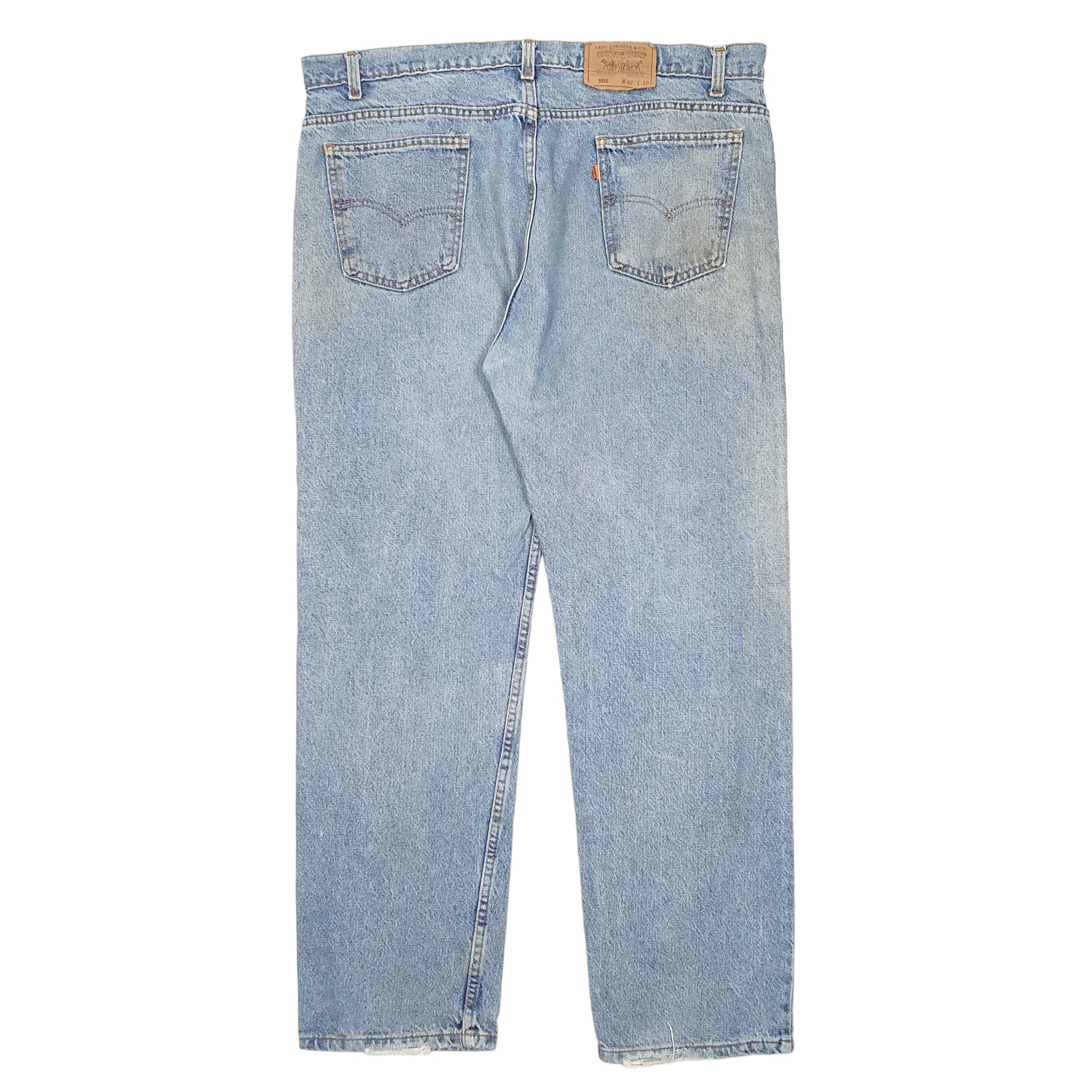 Mens Blue Levis Vintage Orange Tab Made In USA 505 JeansW42 L30