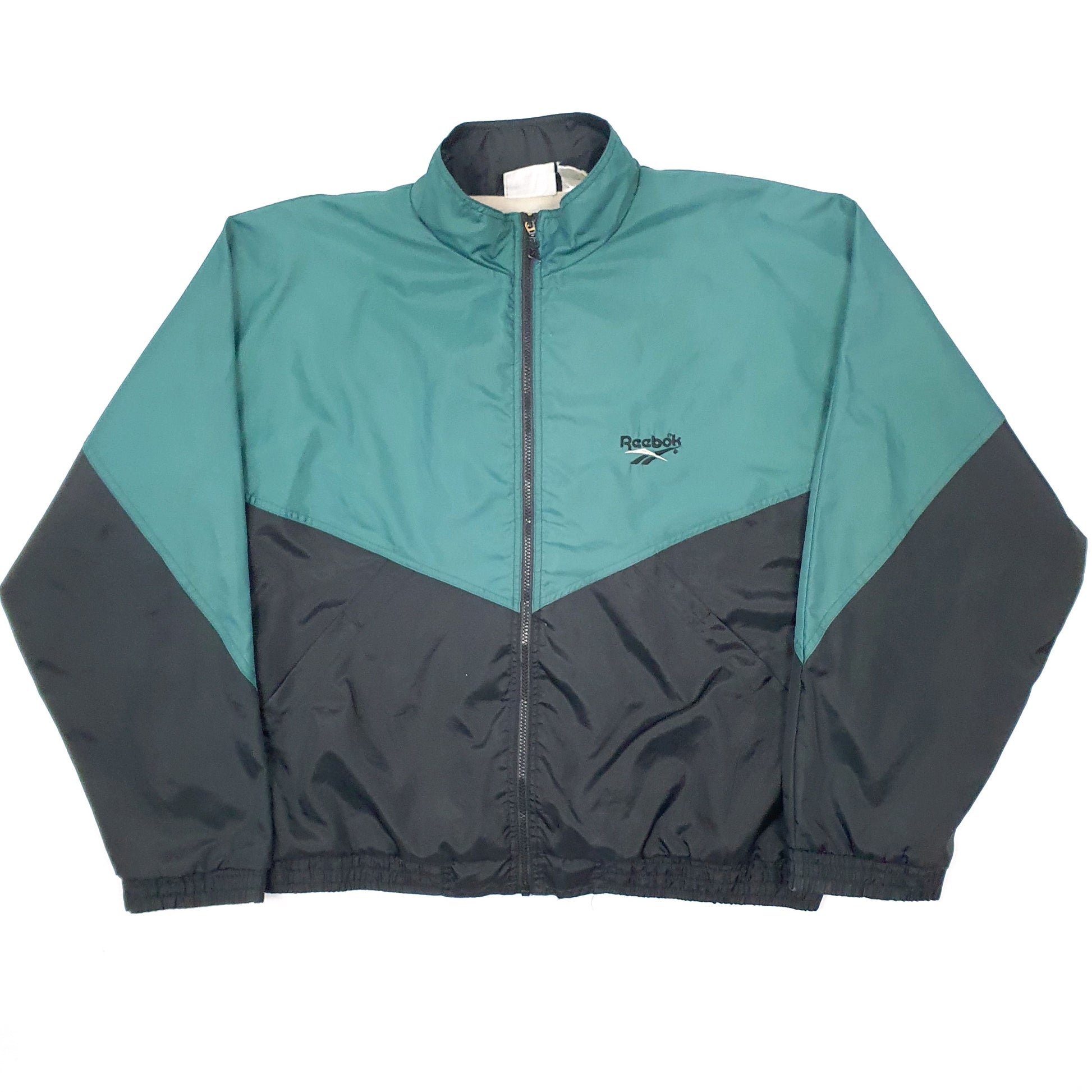 Mens Black Reebok Spellout Vintage 1990s  Coat