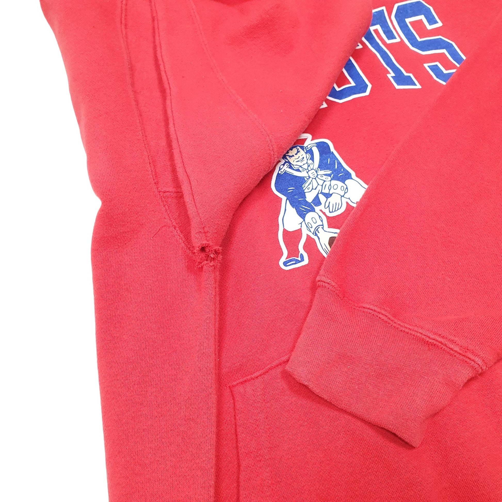 Mens Red NFL New England Patriots American Football Hoodie Jumper